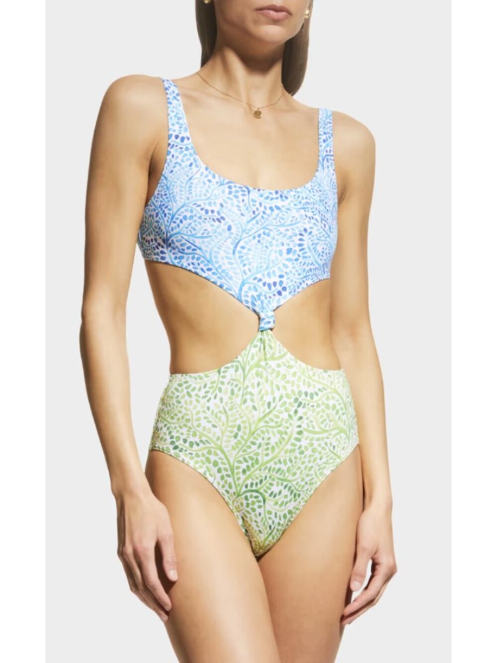 SOLID & STRIPED The Bailey Knot One Piece Swimsuit Painted Floral XS Vacation